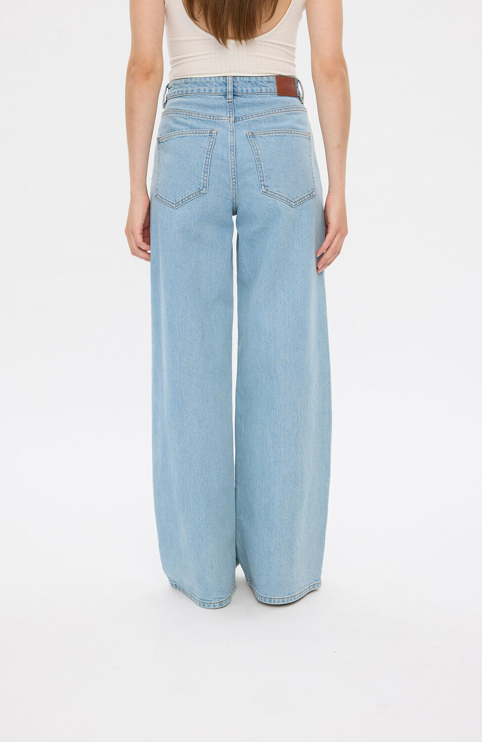 AbbyFV Long jeans - lyseblå